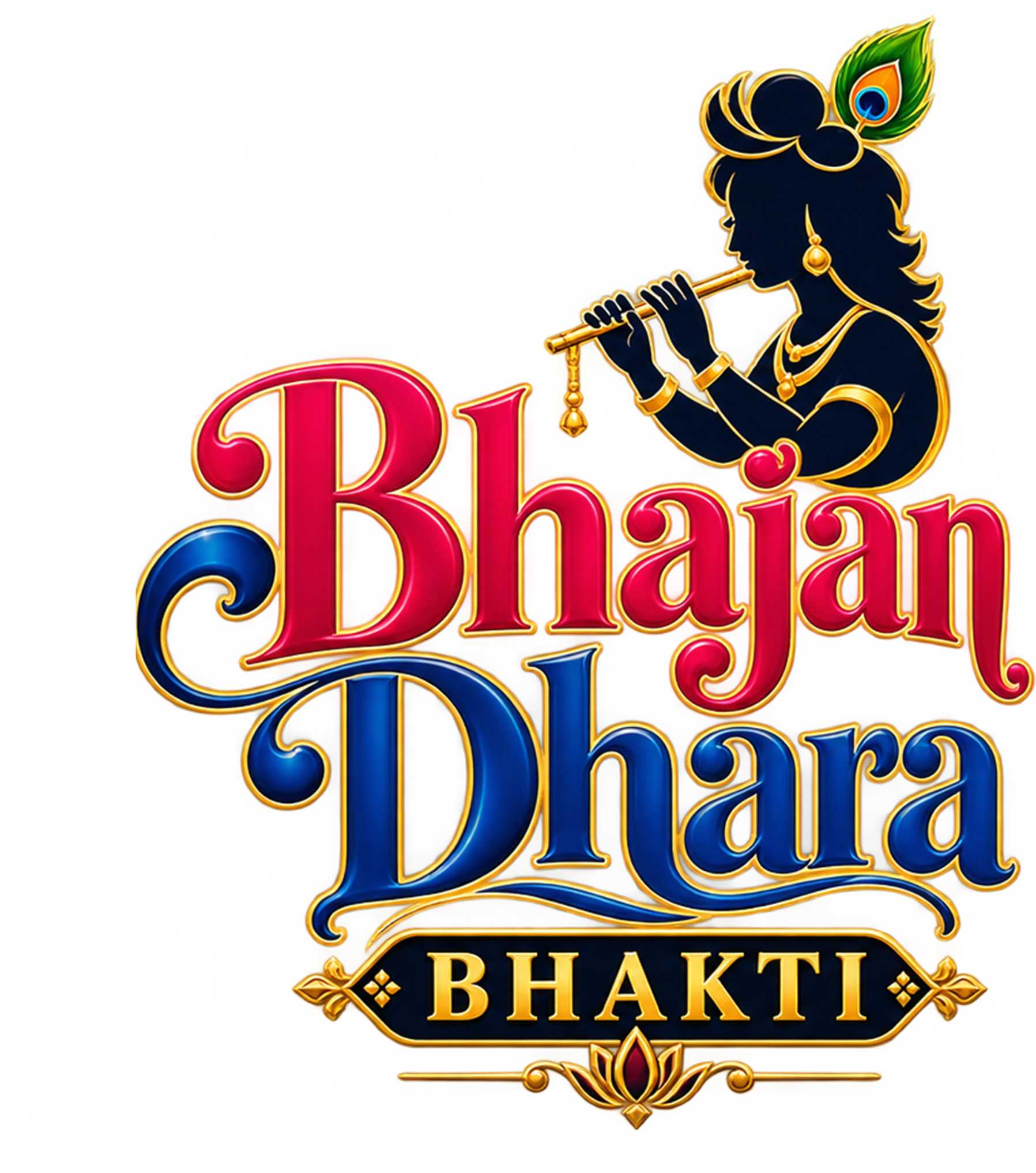 Bhajan Dhara Bhakti logo with transparent background